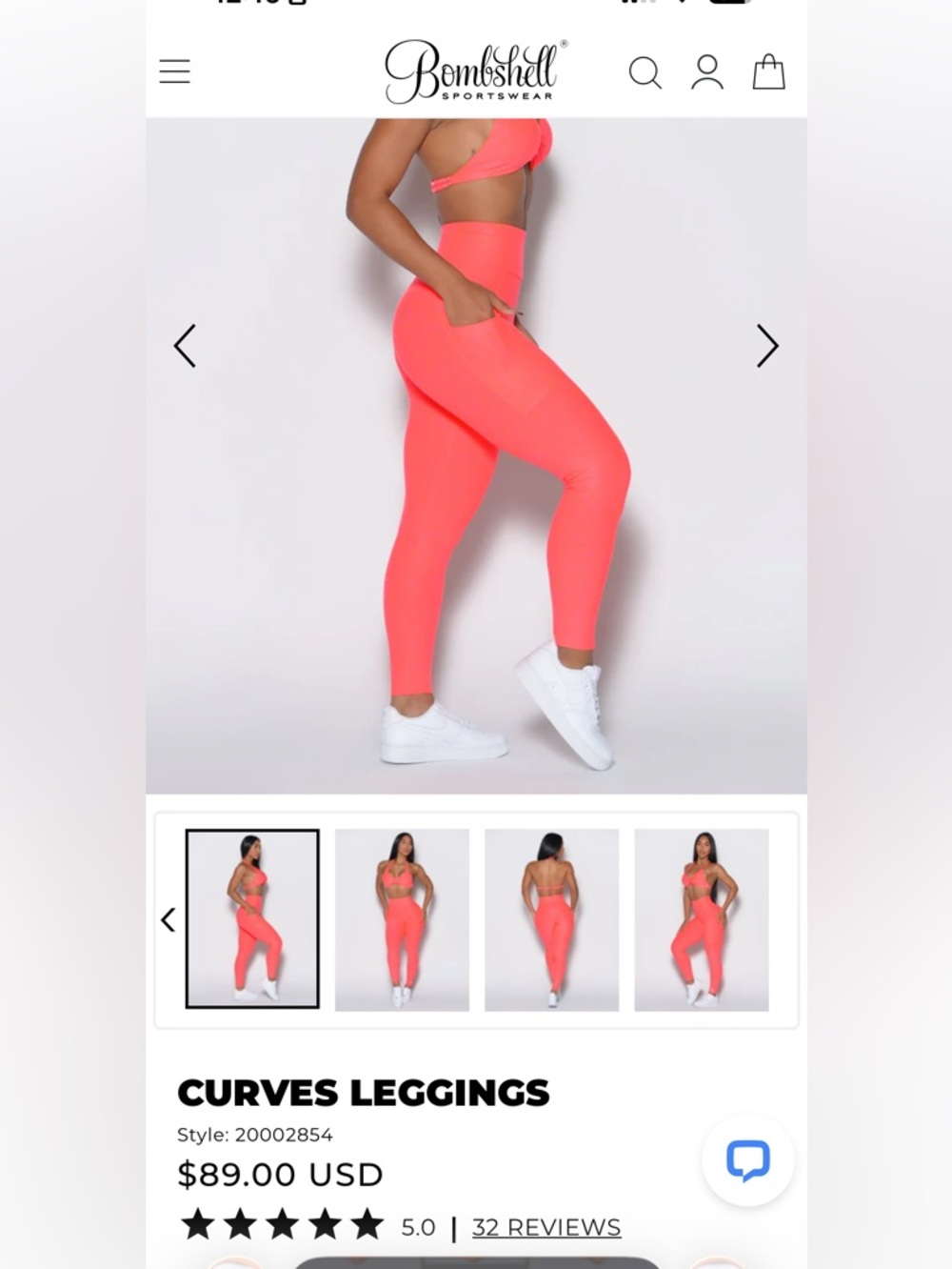 Bombshell sportswear S Curves High-Waist Leggings .NEW UNWORN. no sales tags inc